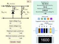 New online tool: Zener Voltage Regulator Calculator