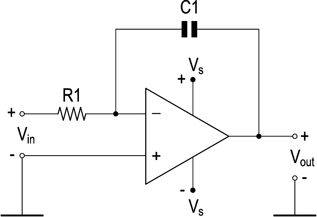 An operational amplifier-based integrator